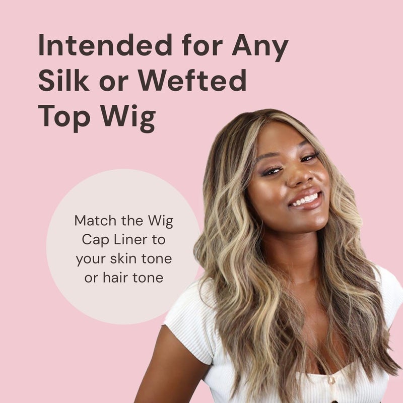 MILANO COLLECTION WiGrip Comfort Band with 9 Pack Nylon Wig Cap Liners Combo, Non-Slip Velvet Wig Grip Band & 9 Elastic Wig Caps, Adjustable, One Size Fits All, Chocolate Brown - Image 4